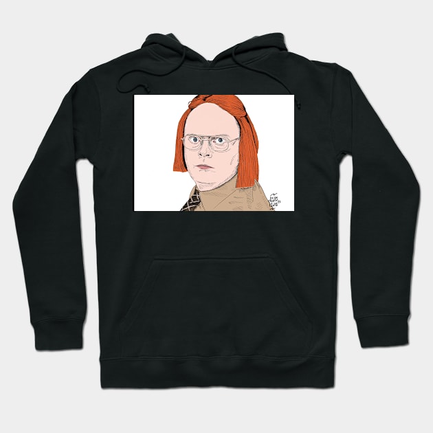 Dwight schrute as Meredith. Hoodie by DoodlerLoodles